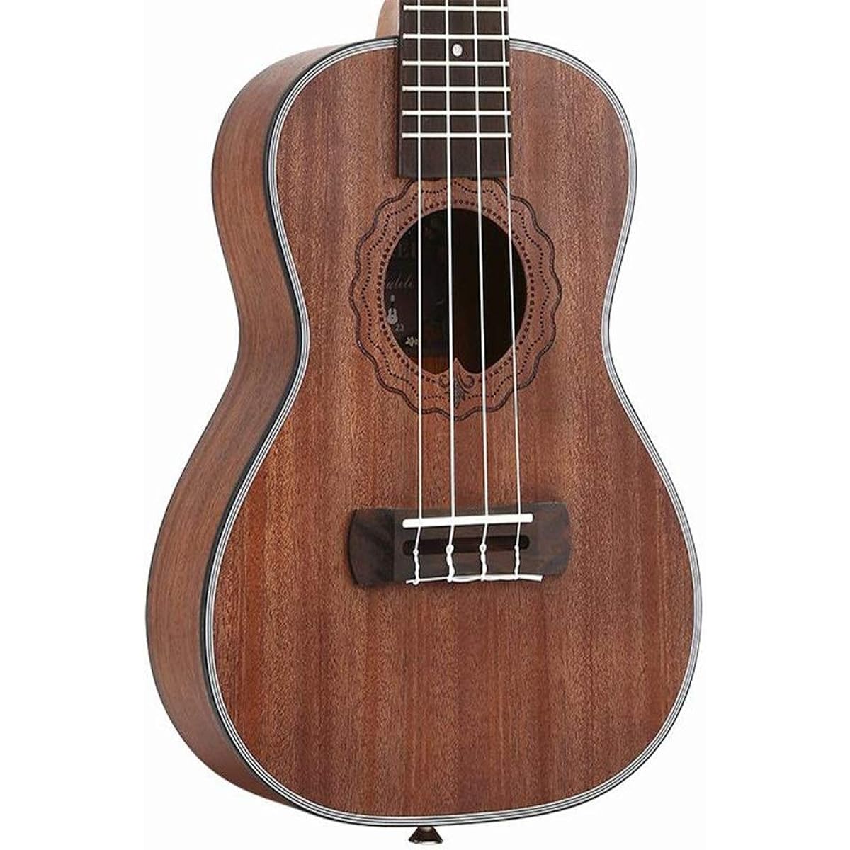Ukulele Matte Finish Mahogany Wood 23 Inch Traditional Concert Ukulele Hawaii Kids Small Guitar with Gig Bag Suitable for Music Lovers (Color: Wood, Size: 23 inches)