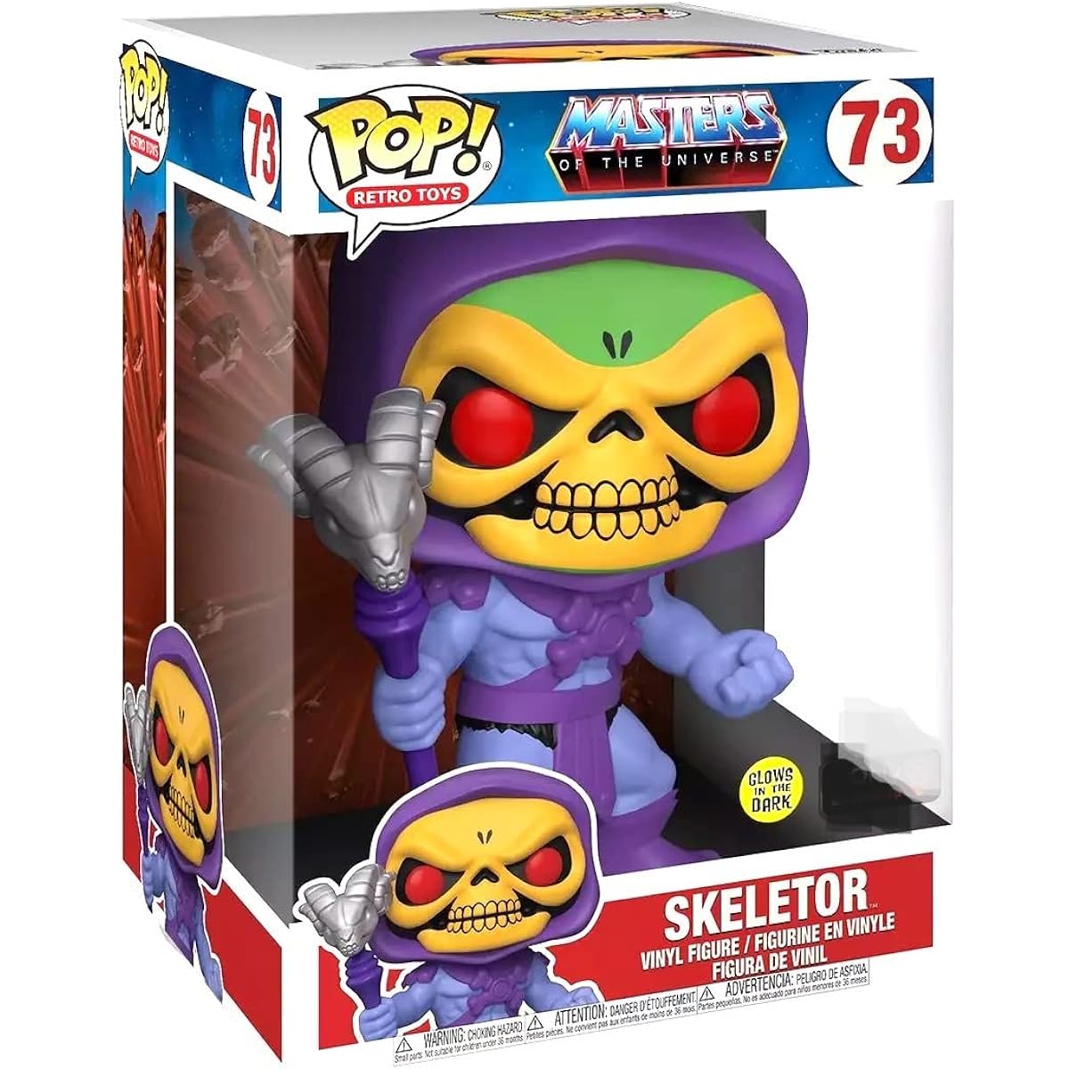 Funko Pop Jumbo: Masters of the Universe Skeletor Glow in the Dark 10" Vinyl Figure Exclusive
