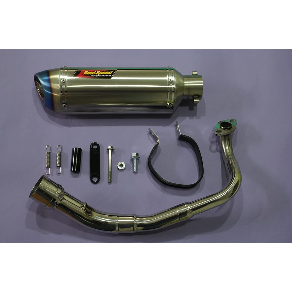 Realspeed (Real Speed) Honda ADV150 (2BK-KF38) Bike Muffler Caribur Calibur Stainless Steel Blue Color Irregular Muffler RSP-CHB-006