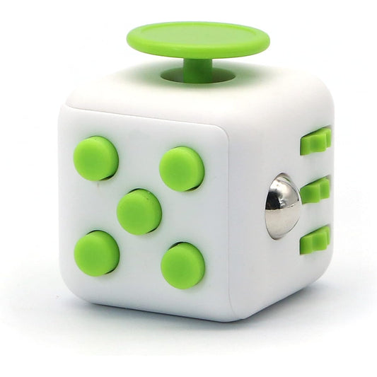 Appash Fidget Cube Stress Anxiety Pressure Relief Toys Perfect for Adults and Kids [Gift Idea] [Relaxing Toy] [Stress Relief] [Soft Material] (White & Green)
