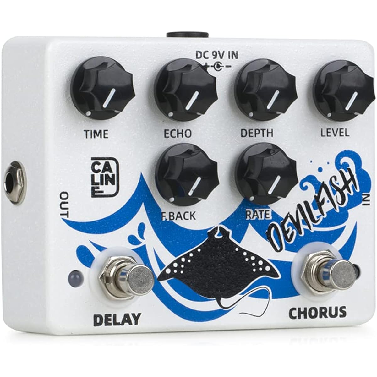 Caline DCP-03 DEVILFISH Chorus Delay Effect Pedal Dual Guitar Pedal
