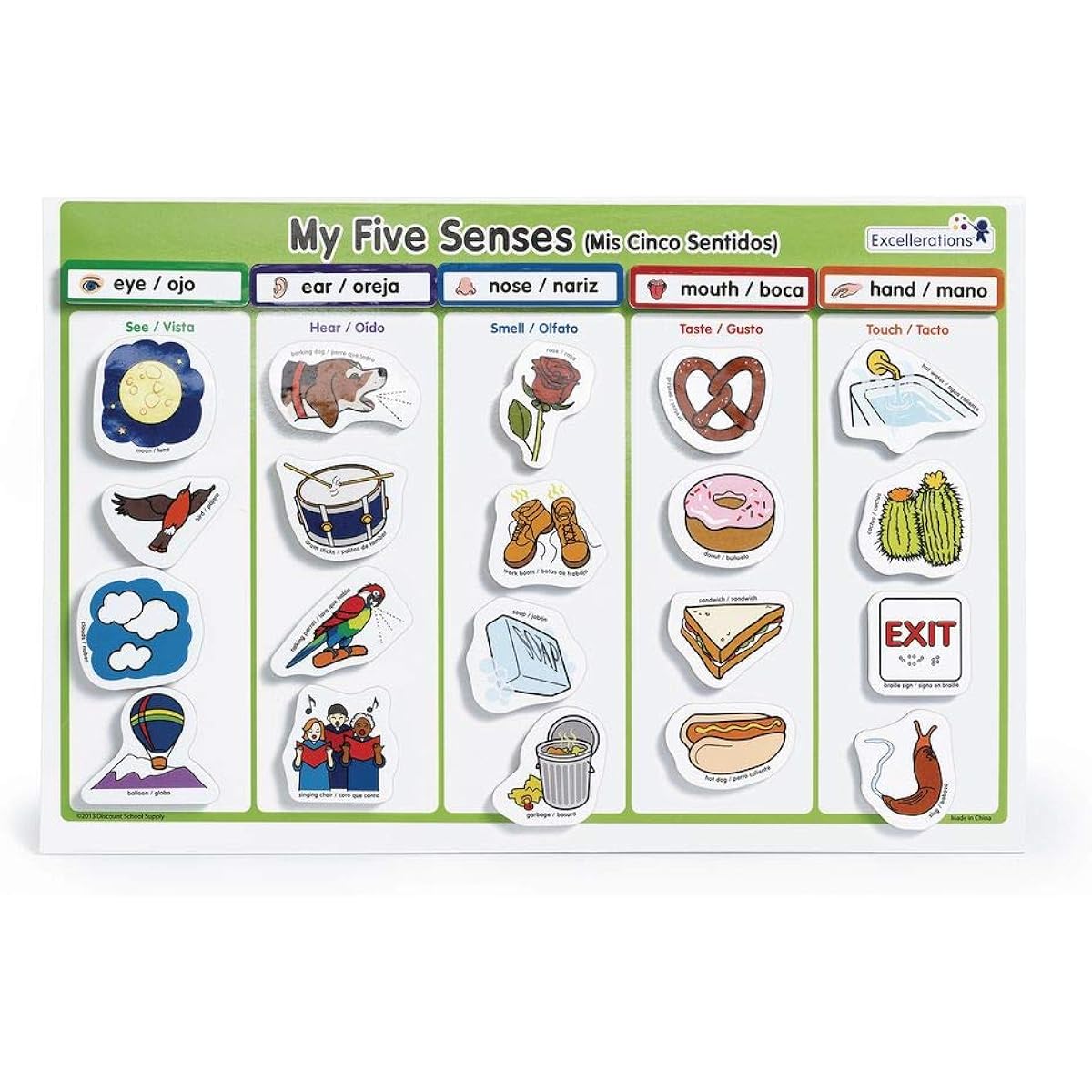 Excellerations SENSEMAG My 5 Senses Magnetic Activity Set (Pack of 55)