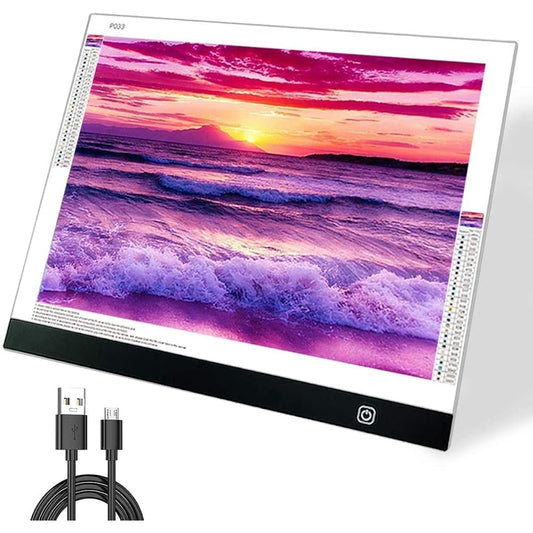 A3S Light Pad for Diamond Painting - Sponake Light Board Tracing 3 Levels Brightness for 5D Diamond Art | Crafts | Weeding Vinyl | Sketching | Animation