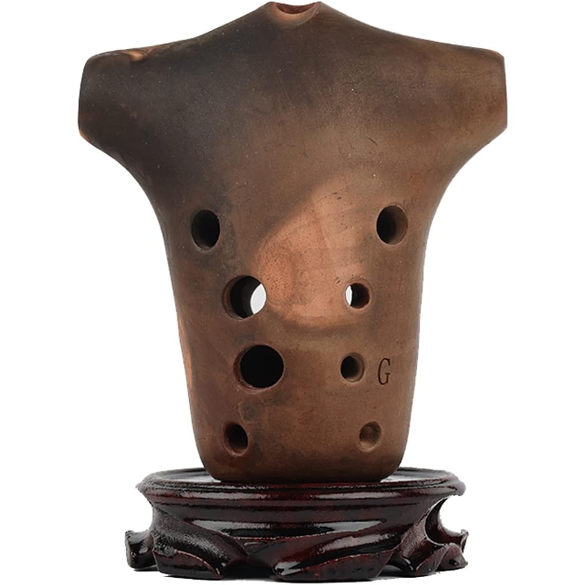 Beginners Play 10 Holes Smoked Pottery Xun Portable Student Adult G-Tune Double Chamber Ocarina Ocarina Musical Instrument