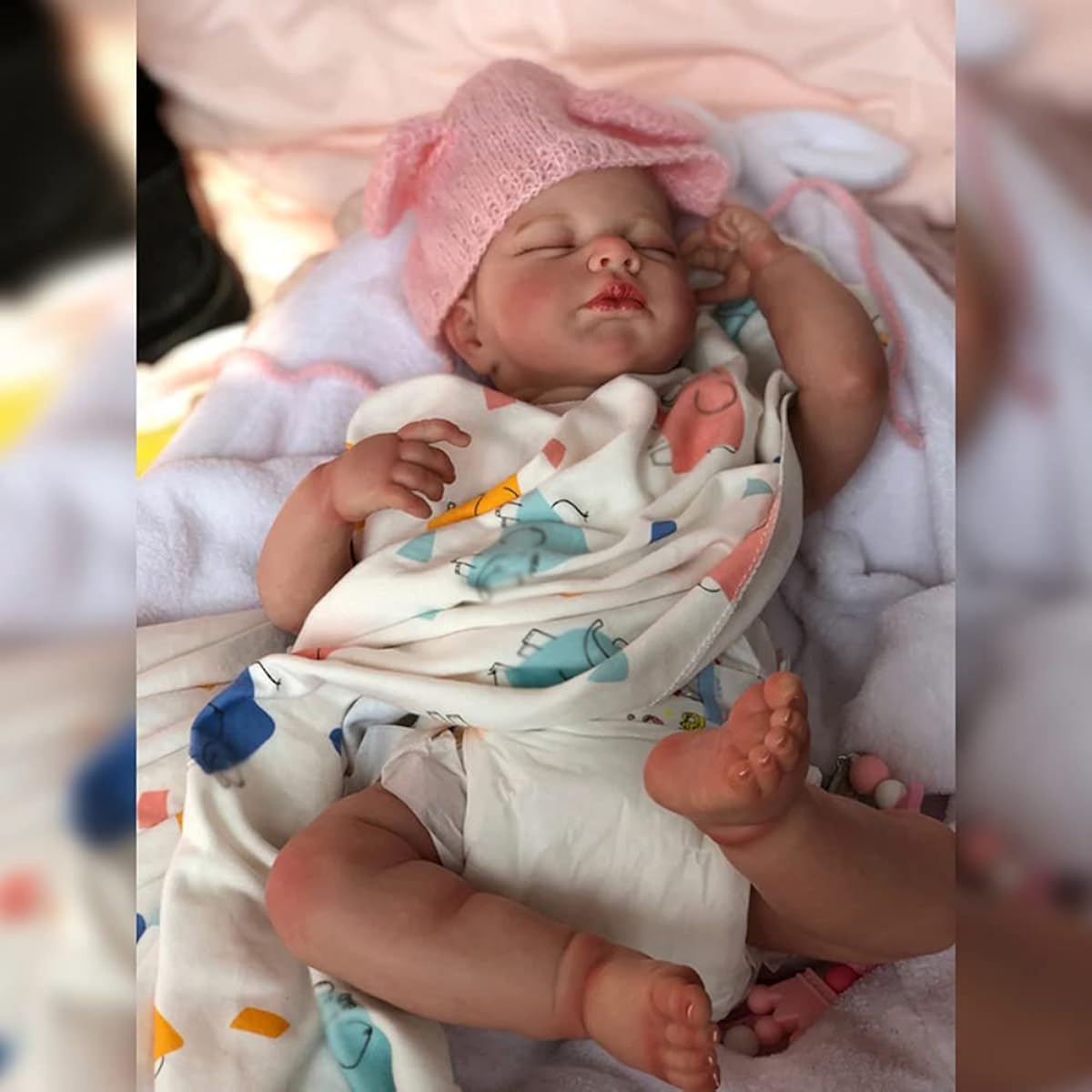 Lonian 49cm Realistic Picture 3D Skin Layered Painting Visible Veins Reborn Baby Doll