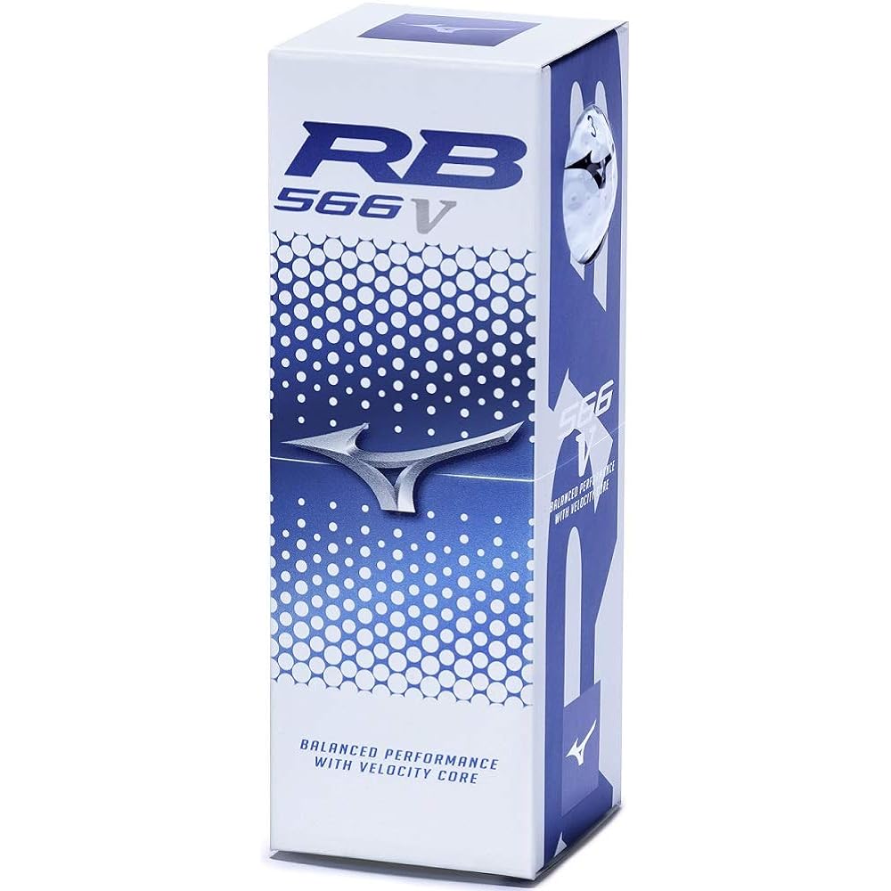 MIZUNO Golf Ball RB 566V White 1 dozen (12 pieces) 3 pieces Target head speed: All ranges Ball type: Distance