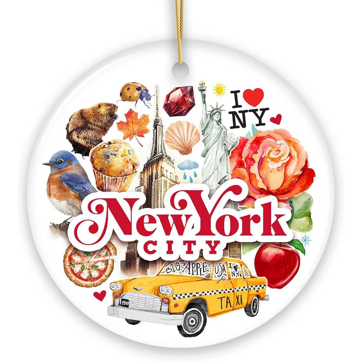 National Park Christmas Ornaments (Unique NYC Vibes Artwork Christmas Ornaments)