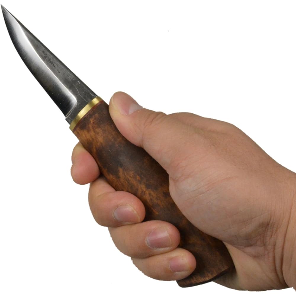 Nordic Scandinavian Outdoor Knife Kauhavampukopaya Moutvisa 80#207 Natural 03-01-paja-0008