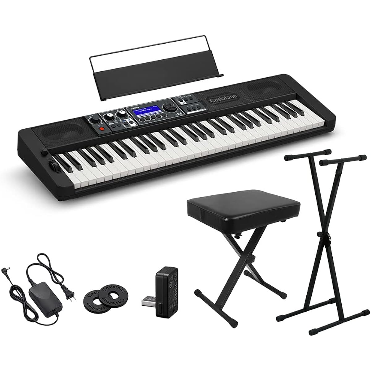CASIO CT-S500 61-key keyboard with stand and chair set Casio
