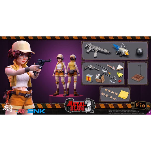 Lmzauet TUNSHI Studio 1/12 Scale Miniature SNK Metal Slug 3 Fiorina Gerumi Action Figure Super Flexible Figure Doll Set