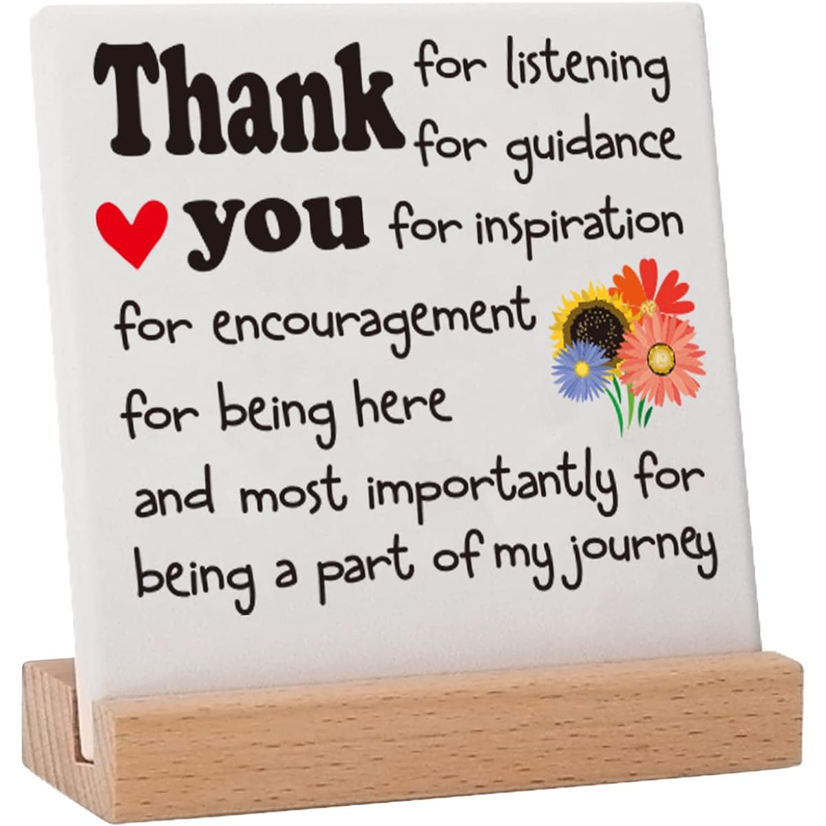 Thank You Gift for Women, Men, Teachers, Family Boss Leader Mentor Guidance Coach, Retirement Gift for Colleagues, Thank You Ceramic Desk Decor Sign CP027