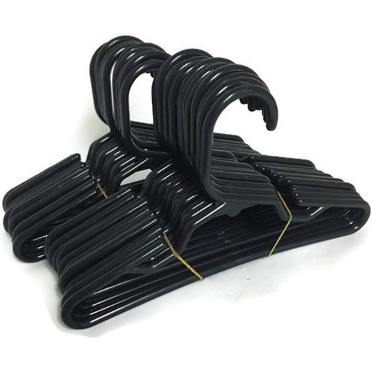 24 Black Plastic Hangers (2 Dozen) for 18 Inch American Girl Doll Clothes