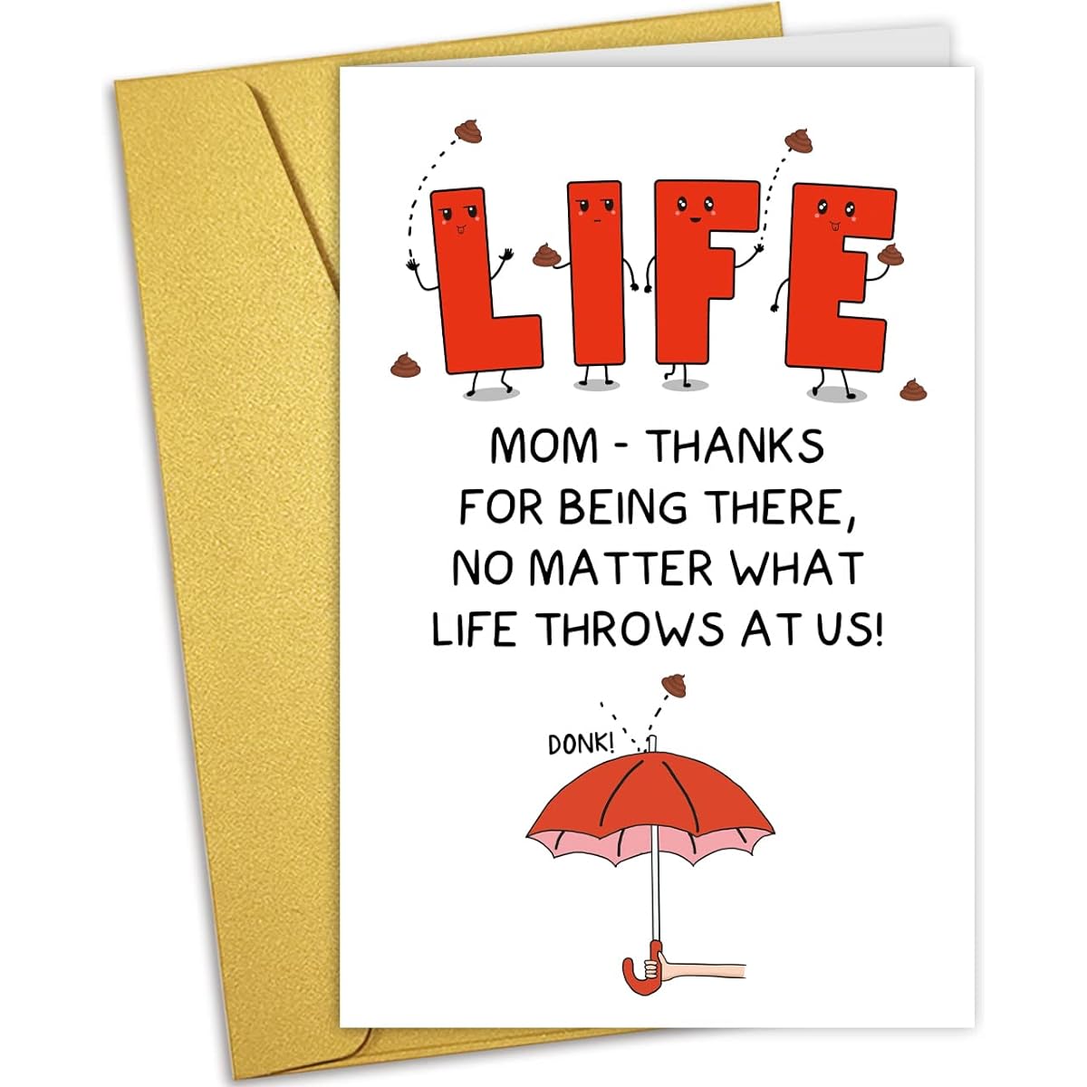 Nchigedy Funny Mother's Day Card Mother's Day Card Gift from Daughter Son Rude But Heartfelt Mother's Day Card Thank You Mom