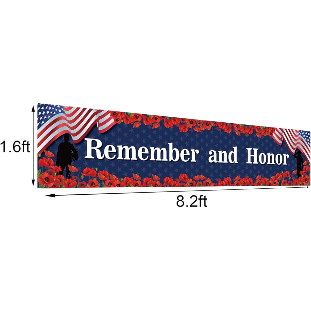 Memorial Day Decorations Remember and Honor Fence Yard Lawn Banner Red White Blue Independence Day Decor 4th of July Memorial Day Decorations Home Party Supplies