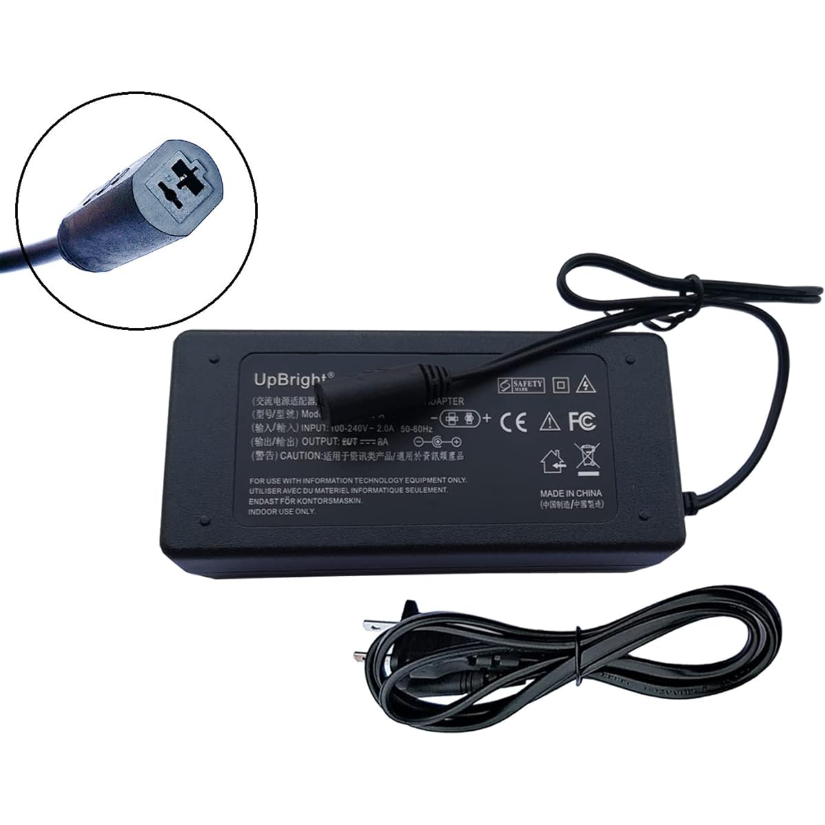 UpBright 2 Prong 29V AC/DC Adapter Compatible with Southern Motion FS2900-2000 P/N: SPS-2A29VDC-03-WM-SM Sofa Recliner Lift Chair 29VDC 2A - 3A DC29V 2.0A - 3.0A 29.0V - 29.5V Power Cord PSU