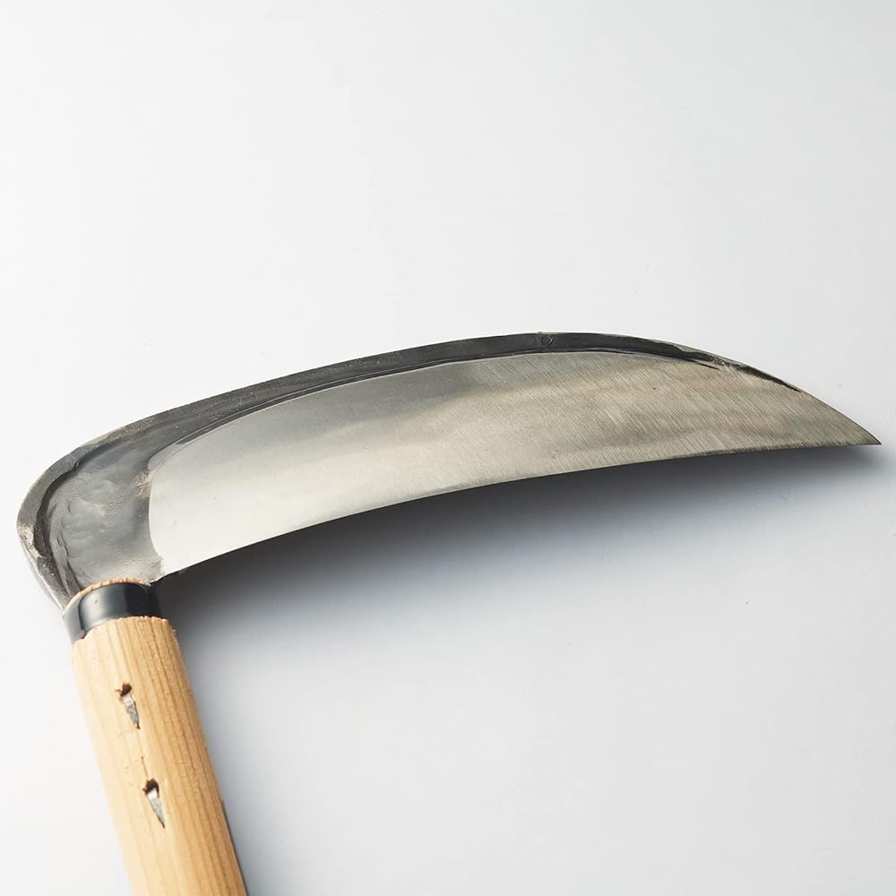 Geely Yonezawa Type Sickle, Thin Blade, Handmade, 210mm, Made in Japan, Craftsman, Hand-hammered, Forged, Grass Cutting, Durable, Light, For Weeds and Soft Grass, Tohoku