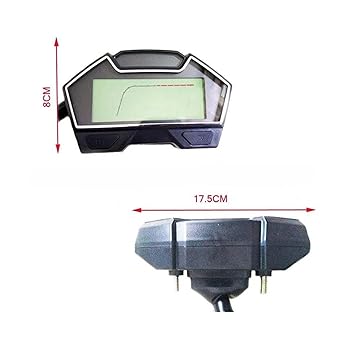 LED Indicator Odometer Motorcycle Tachometer Gear Indicator N1-6 Gear LCD Digital Instrument Waterproof Odometer Speedometer Meter