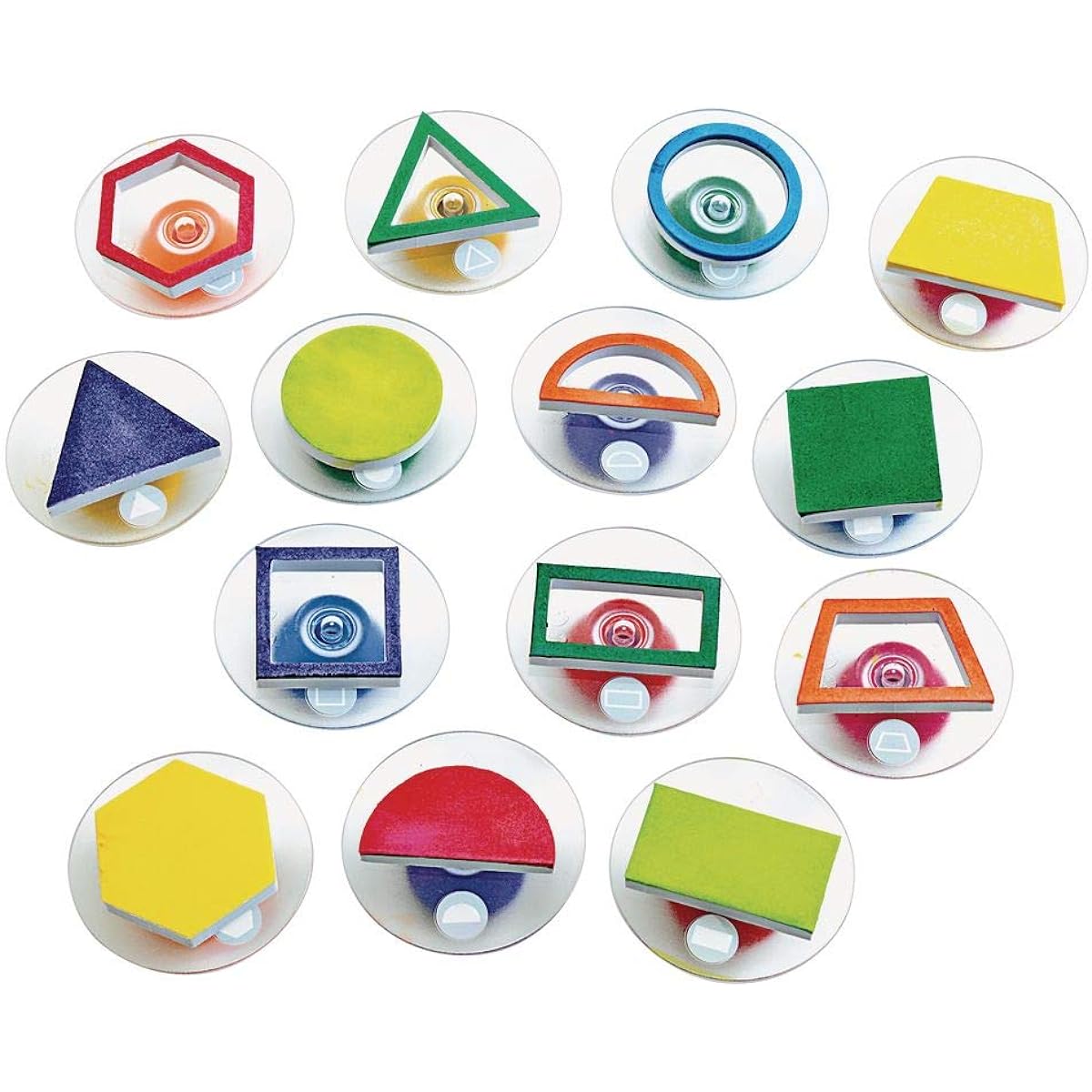 Colorations Easy to Carry Stampers, Shapes - Set of 14 (Item #Geostam)