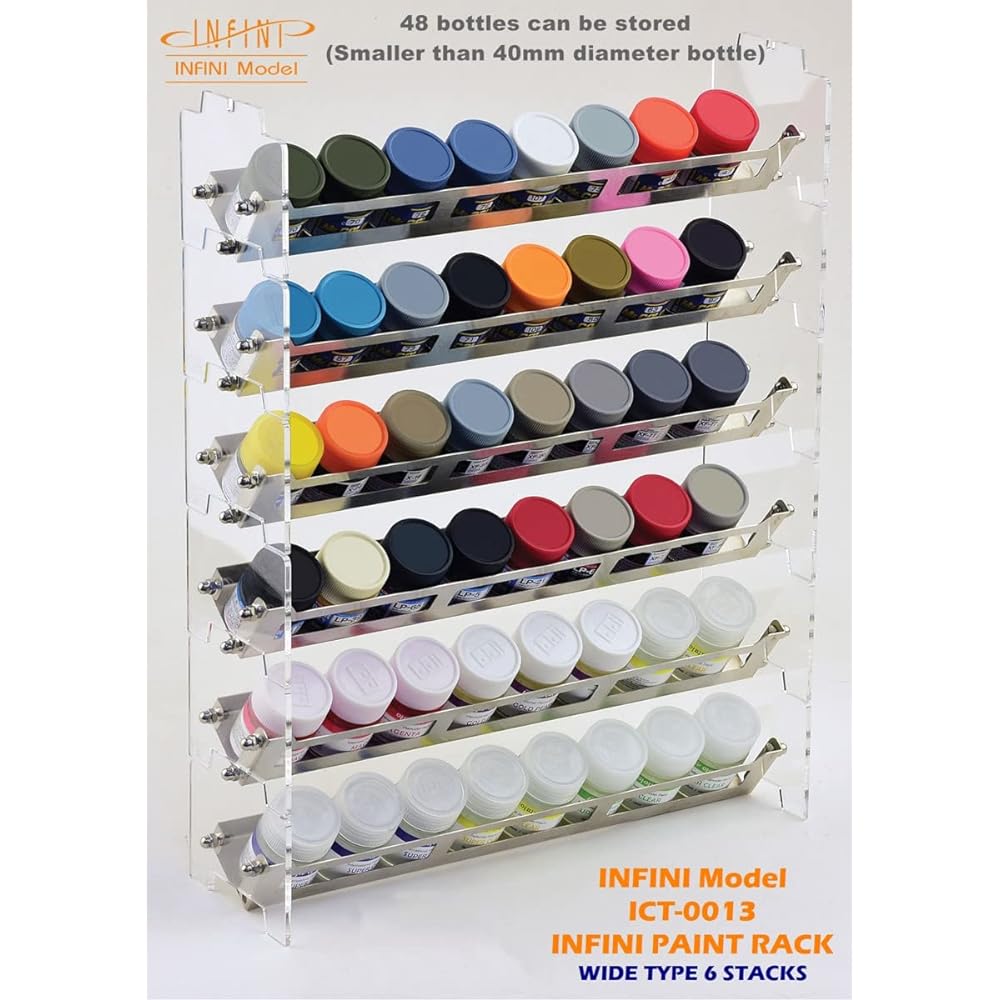Infini Model Paint Rack Wide 6 Tier Paint Rack ICT0013