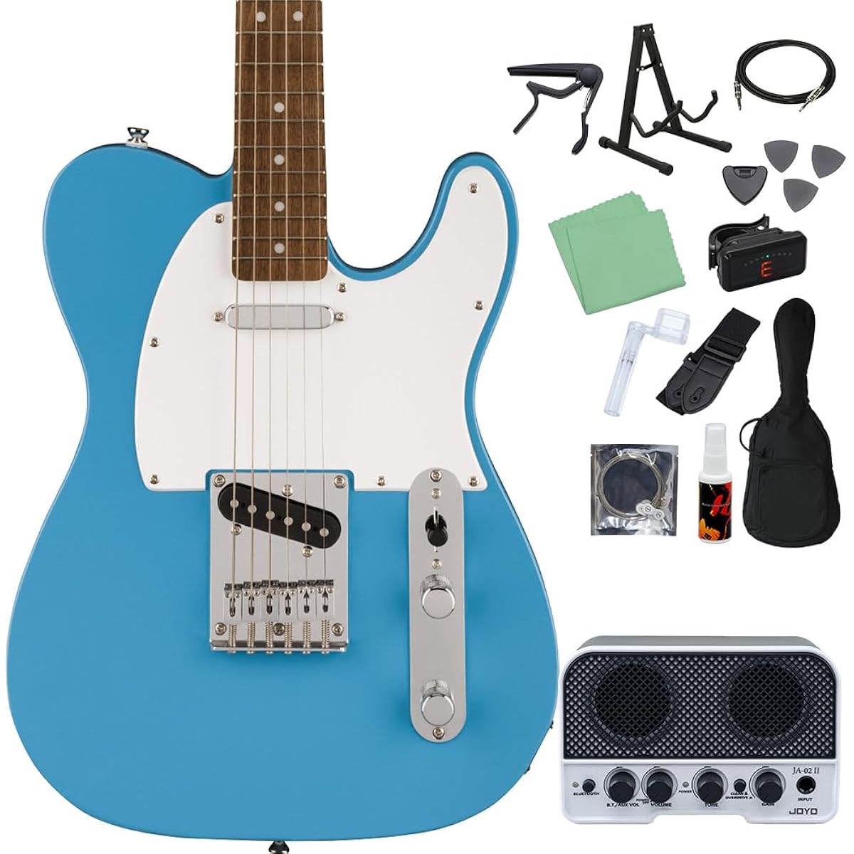 Squier by Fender SONIC TELECASTER California Blue 14-piece electric guitar beginner set [with Bluetooth mini amp] Telecaster Squier/Squier