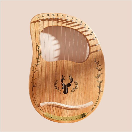 WowZza 16 String Wooden Mahogany Lyre Stringed Lyre for Beginners
