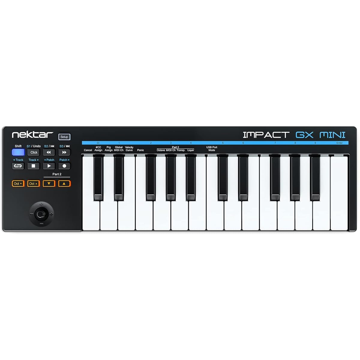 Nektar Impact GX Mini - USB MIDI Controller Keyboard with Nektar DAW Integration, Black