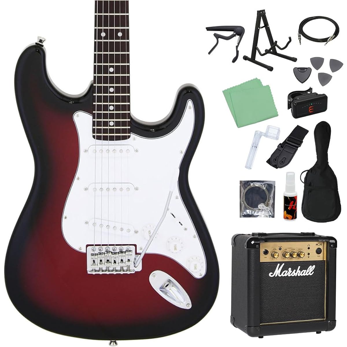 LEGEND LST-Z RBS Electric Guitar Beginner 14-piece Set [Includes MG10] Legend