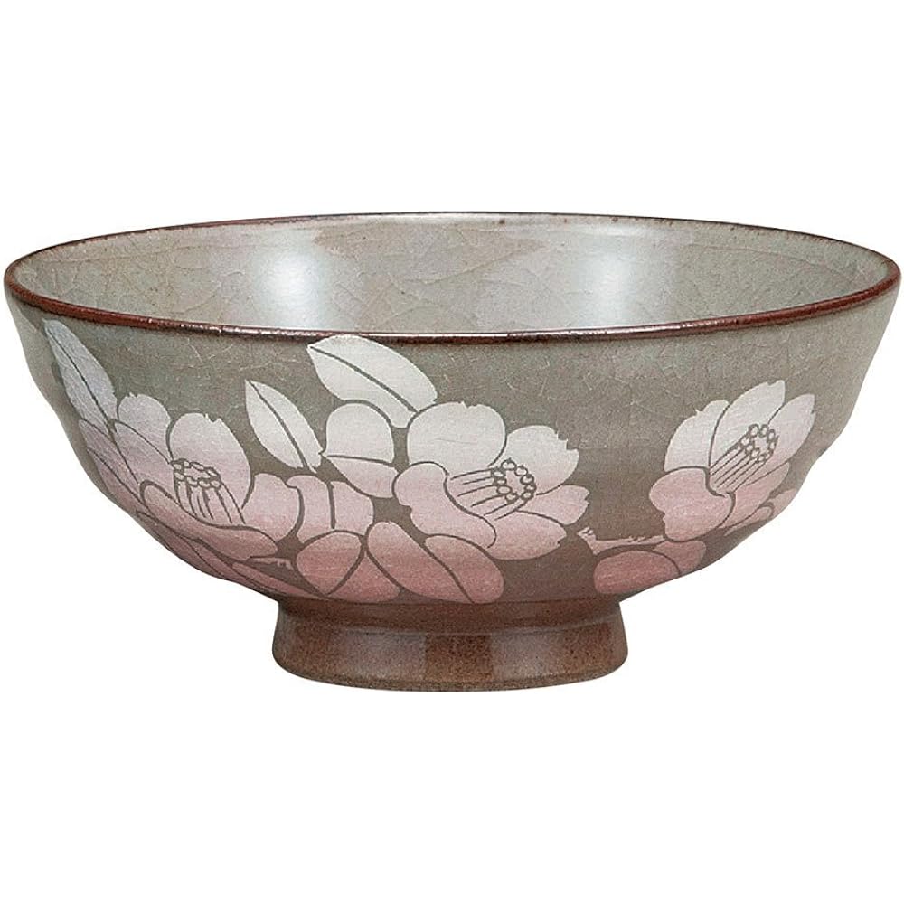 Kutani ware couple's tea bowl Ginsai Sanchahana