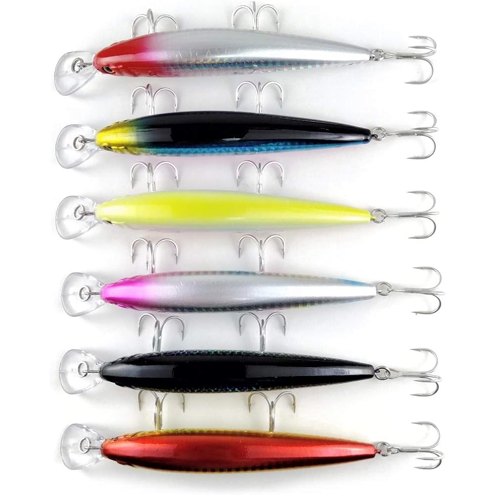 Orrudo Fishing Gear 12.8cm 38g Heavy Weight Sinking Minnow B 6 Color Set qb100189