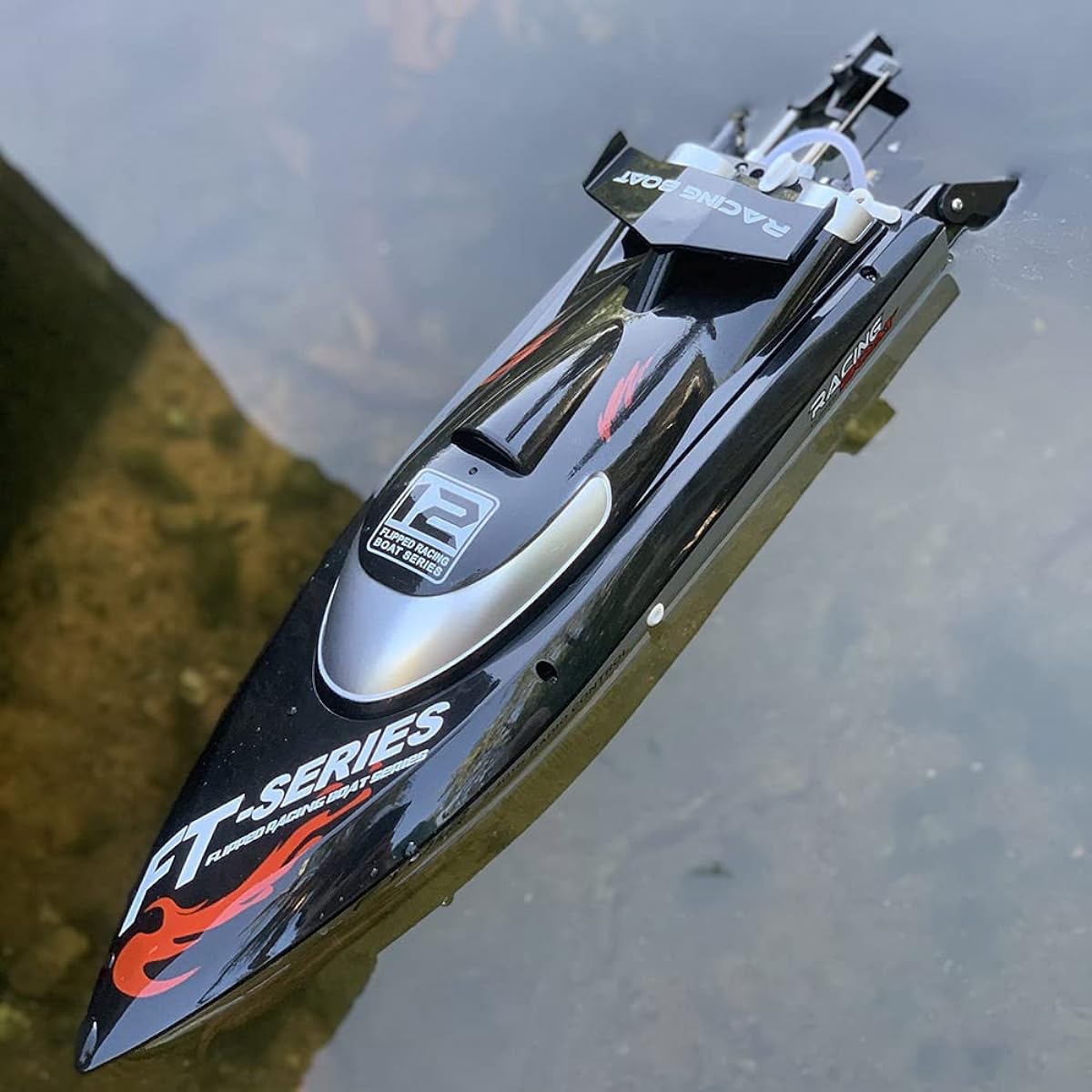Large Racing High Speed Boat 2.4GHz 4CH 45KM/H Brushless Motor Ultimate Version Configuration Hobby Adult Boys Favor 18.1 Inch RC Remote Control Boat