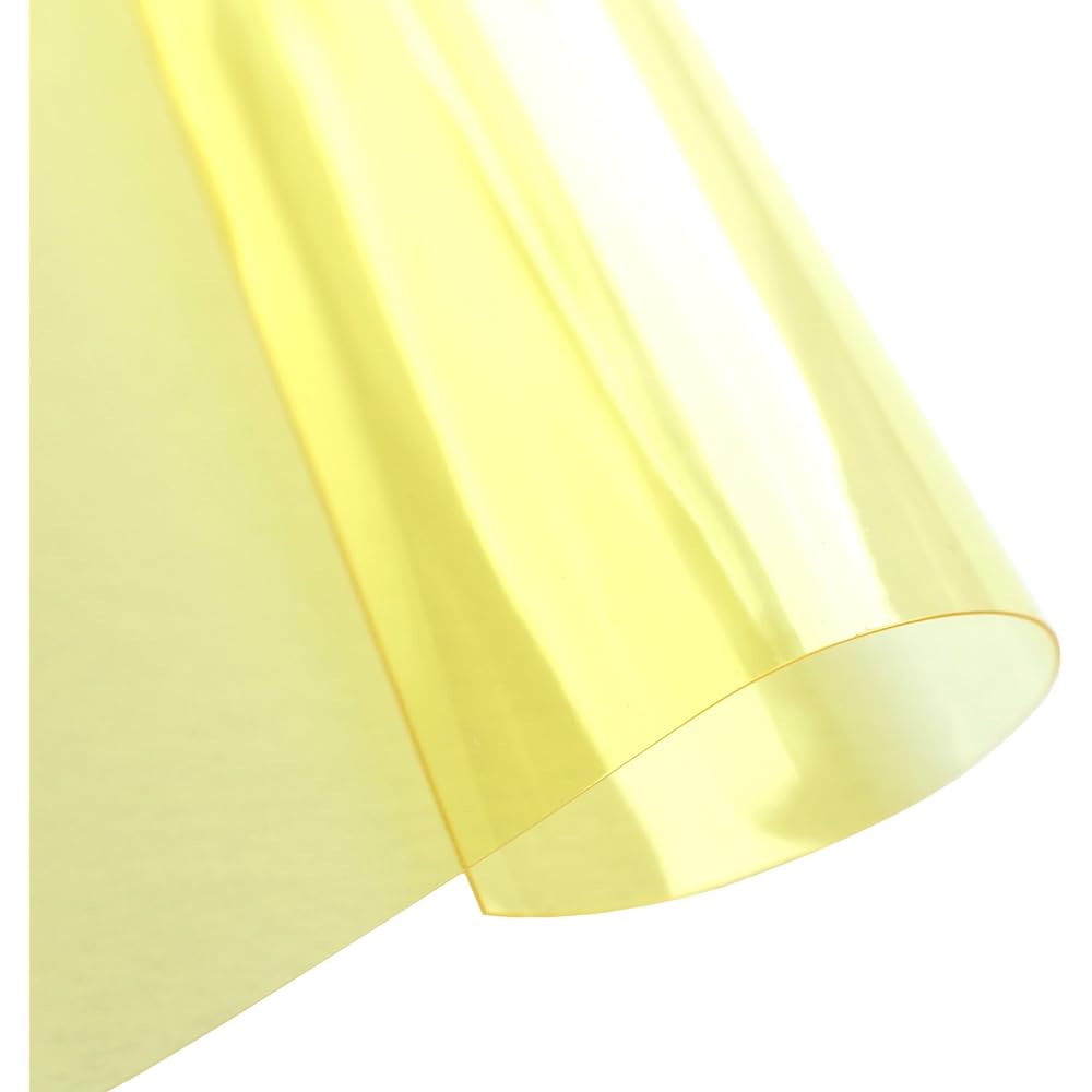 Nippon Chuko PVC sheet Vinyl fabric (thickness 0.3mm) Width 91.5cm x 8m Cut by sale Yellow PVI-11-8M