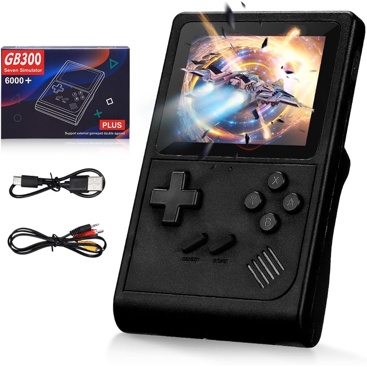 Handheld Game Console, Over 6000 FC Classic Games, Retro Game Console, Support TV Connection, Portable Handheld Game Console. For Kids, Adults, Lovers (Black)