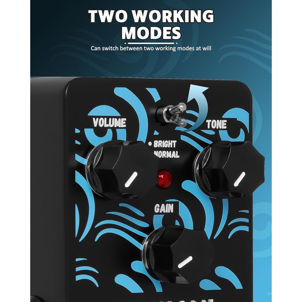 STRICH TSUNAMI Overdrive Guitar Pedal Blues Drive Vintage Overdrive Effect Warm/Hot Mode True Bypass