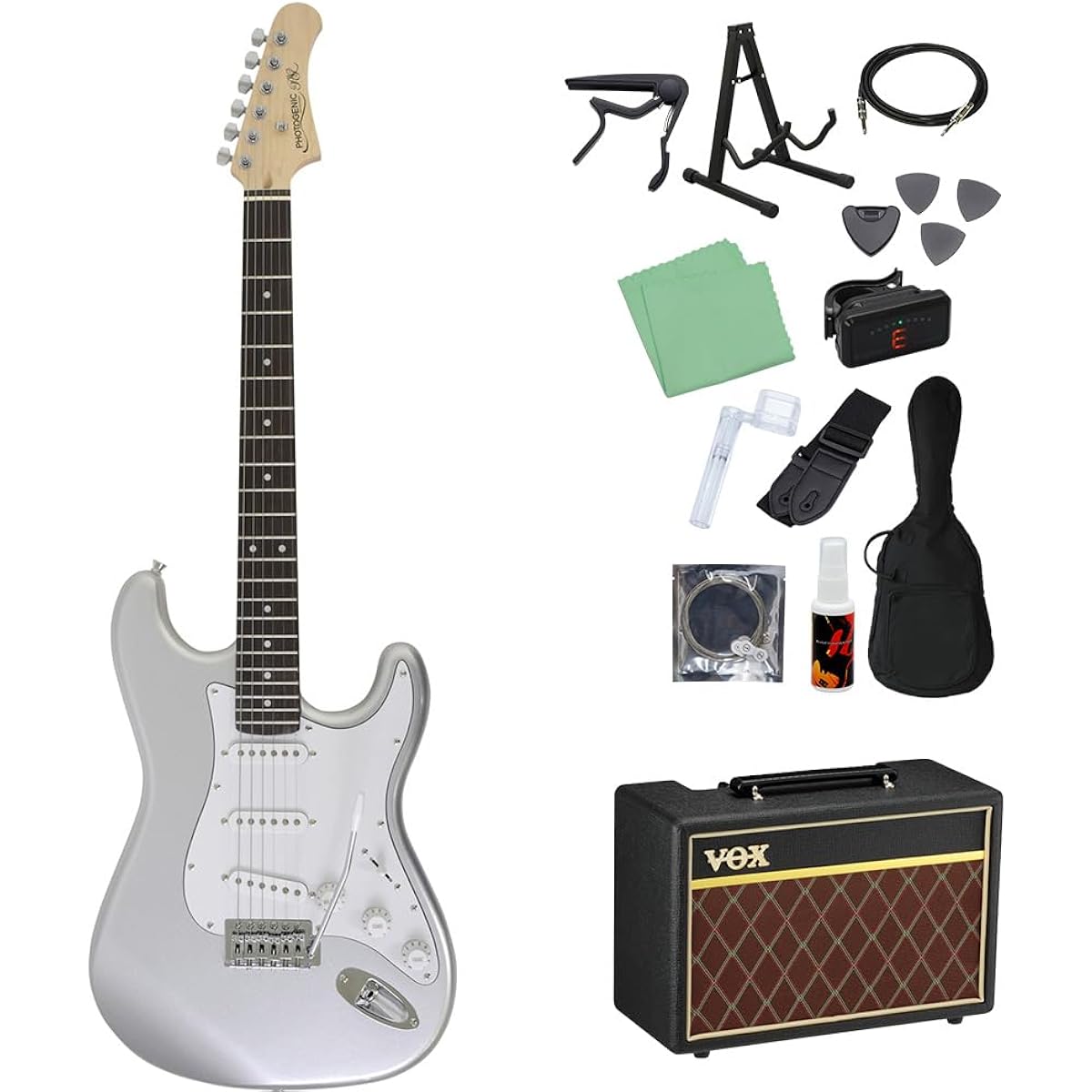 Photogenic ST-180 SV Electric Guitar Beginner 14-piece Set [With VOX Amplifier] Stratocaster Type Photogenic