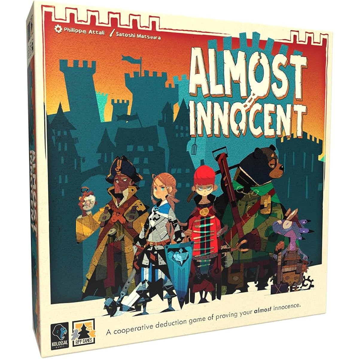 Kolossal Games Almost Innocent - Cooperative Deduction Board Game with Progressive Storyline, Fun Family Game for Kids and Adults, Ages 12+, 2-5 Players, 30 Minute Playtime