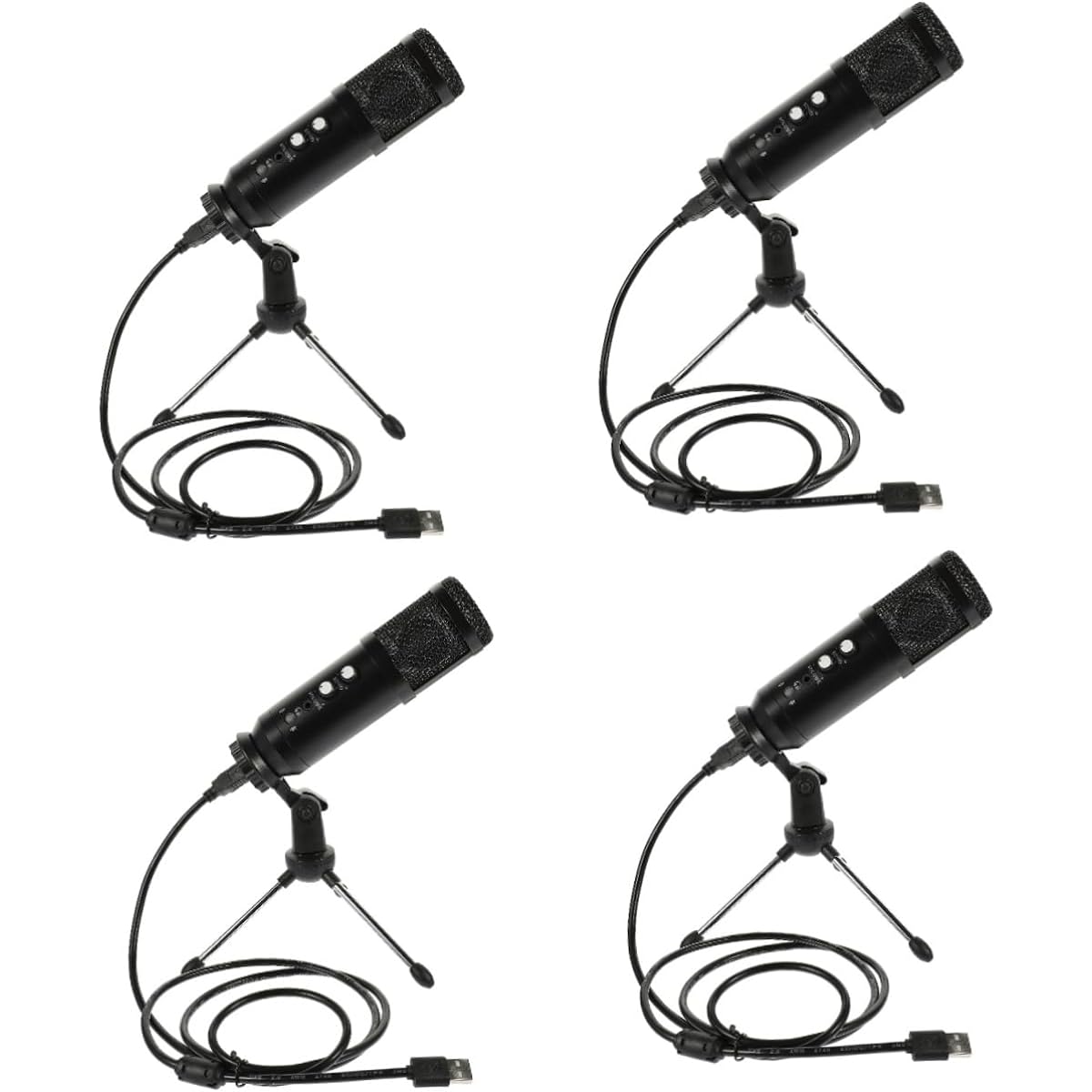 VICASKY 4-piece set USB microphone studio microphone kit chat microphone wireless microphone condenser microphone condenser microphone