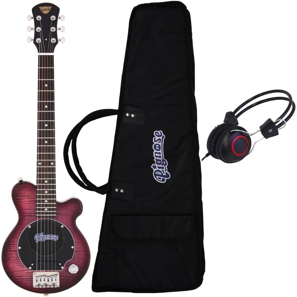 [With headphones] Pignose PGG-200/FM SPP guitar with built-in amplifier