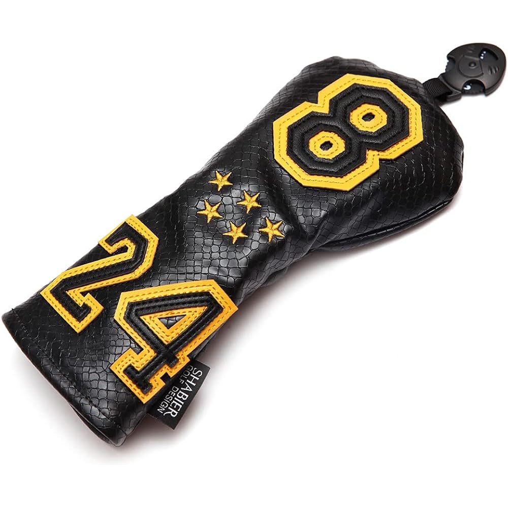 SHABIER Golf Sports Style Golf Wood Club Head Cover Driver Cover for Taylormade M5 M6 Driver Black 24 Hybrid Cover