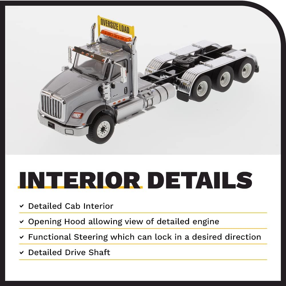 DM71011 1/50 International HX620 Truck (8 x 6) ((light gray) Painted die-cast model finished product