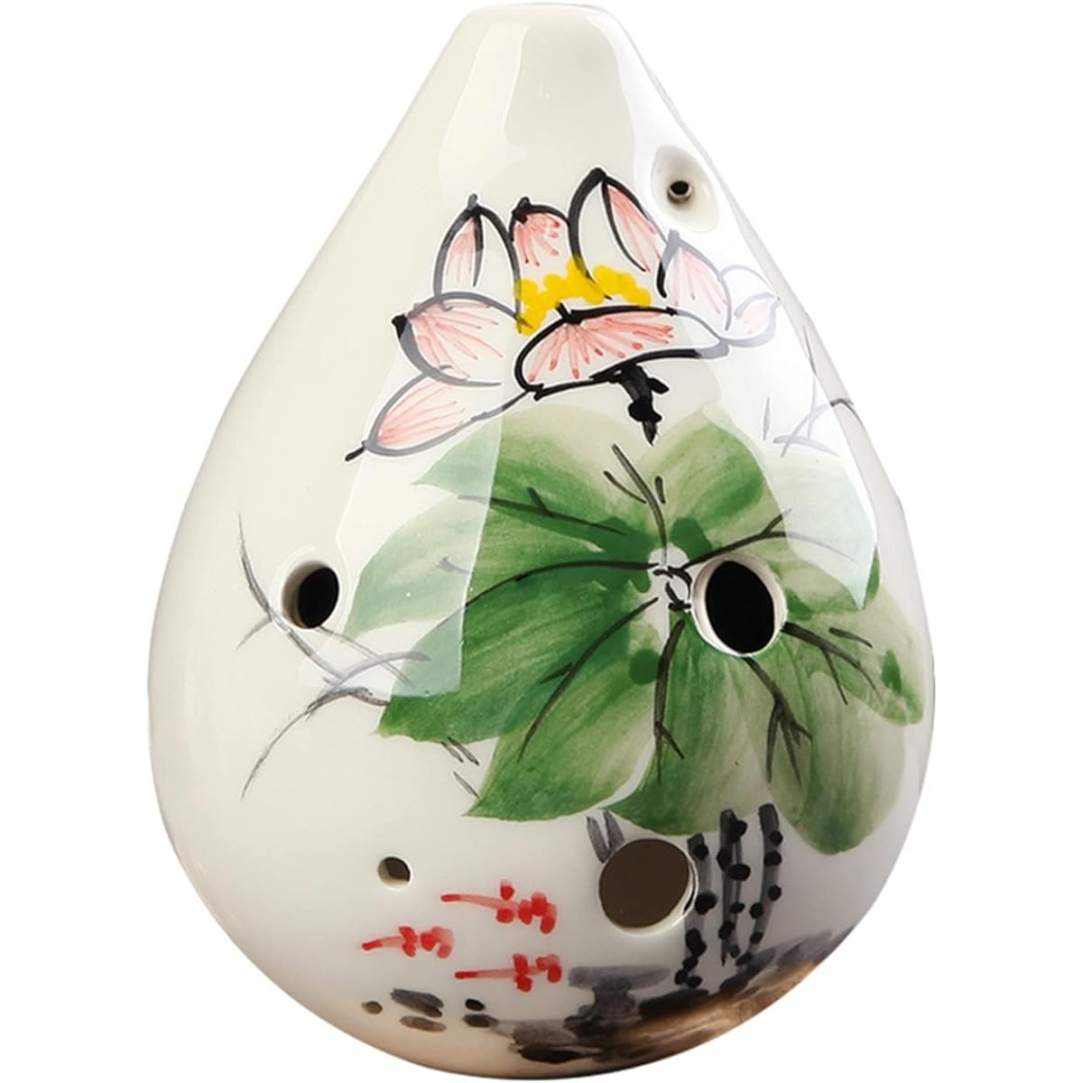 Professional 6 Hole Alto F Key Ceramic Ocarina for Students and Kids Self-Study 6 Hole Hand-Painted Ocarina Ocarina Musical Instrument (2)