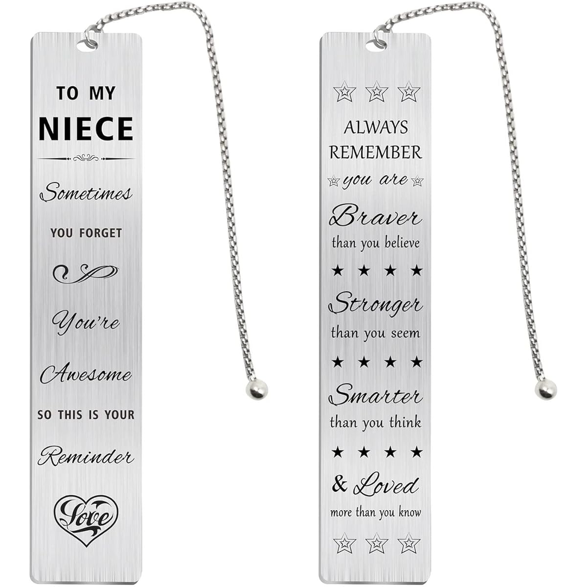Jzxwan Niece Gift from Aunt Personalized Birthday Graduation Gift for Niece "Sometimes You Forget You're Awesome Bookmark for Niece I Love My Favorite Niece Present"