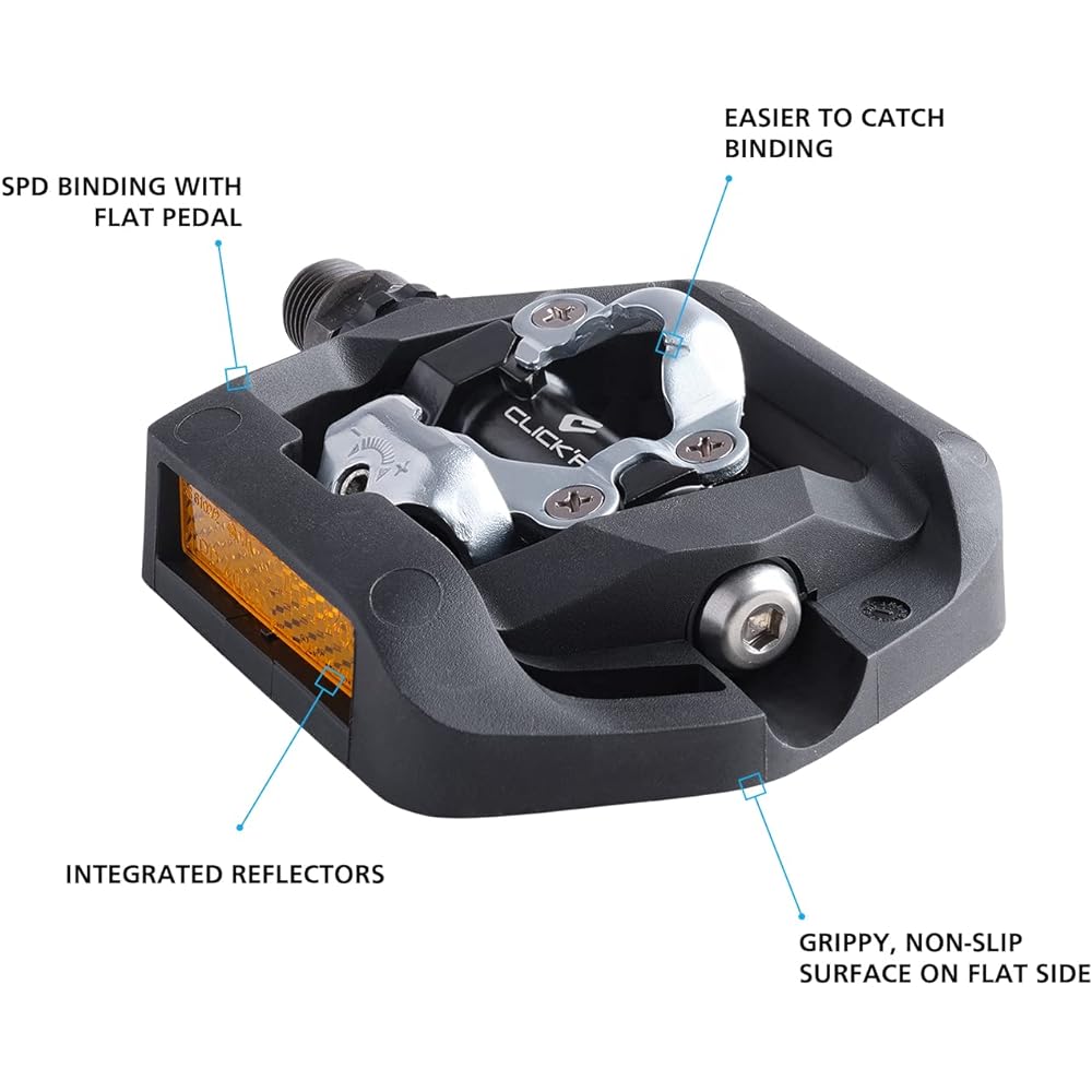 SHIMANO Pedal (SPD) PD-T421 Shimano Clicker Single Side Binding SM-SH56 Cleat Included EPDT421