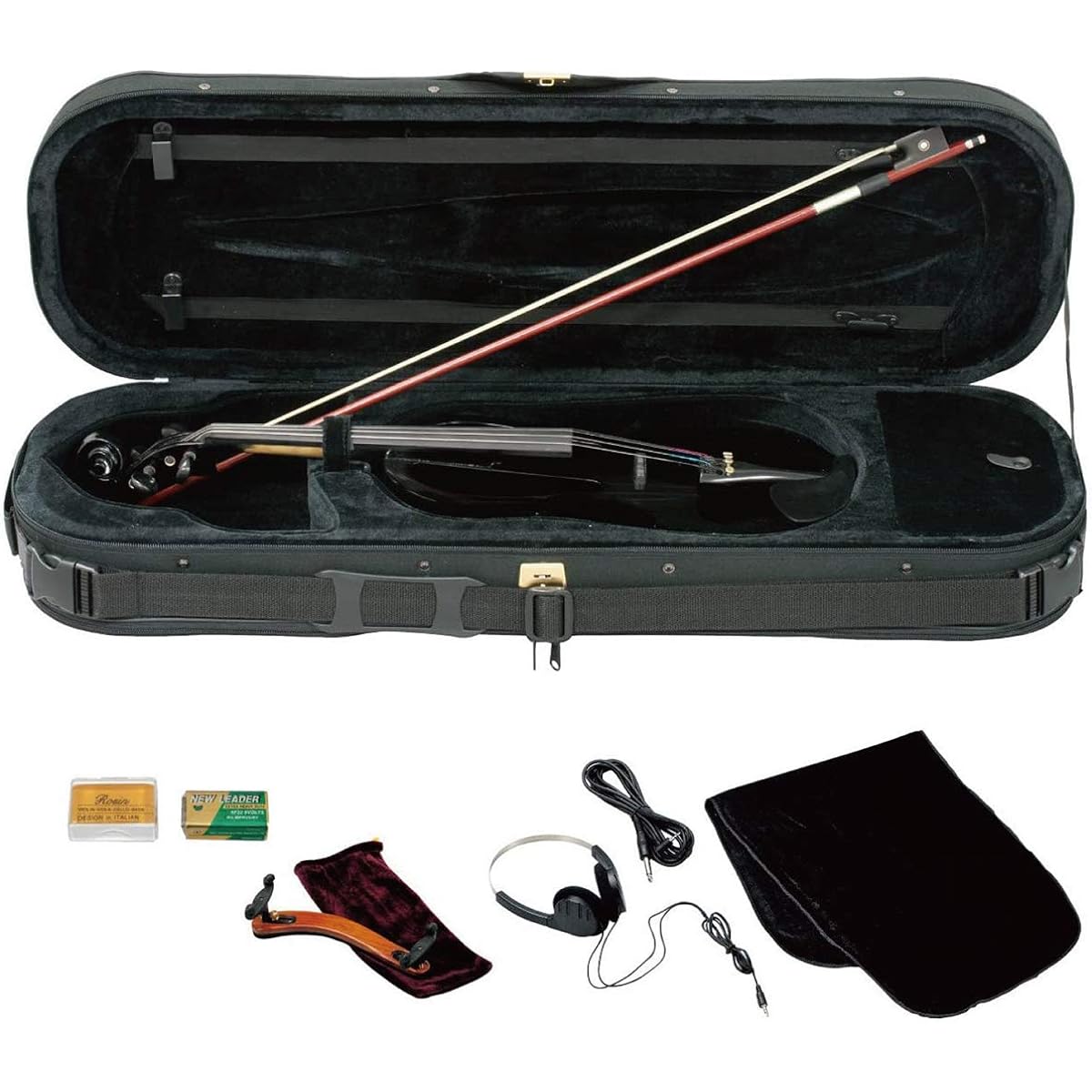 Kikutani Electric Violin Set 4/4 Size ESV-380 S-BLK [Domestic Genuine Product]