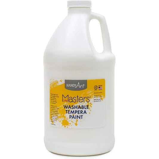 Handy Art Little Masters Washable Tempera Paint, Half Gallon, White