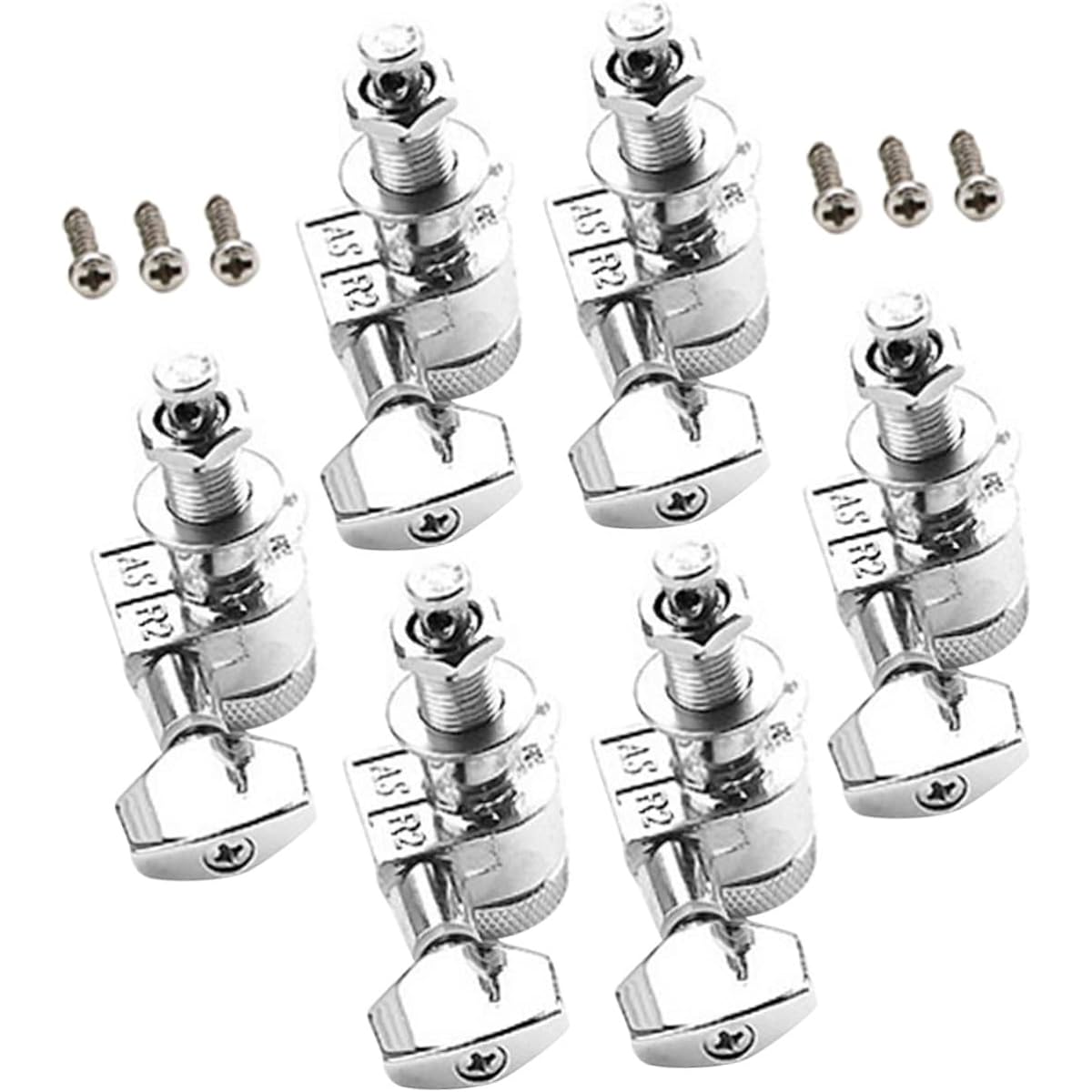VICASKY 5pcs Accurate Guitar Machine Head Tuner for Bass Guitar Metal Guitar Guitar Machine Tuning Pegs Tuner Key Guitar Tuning Pegs Knob Tuning Key Bass Guitar