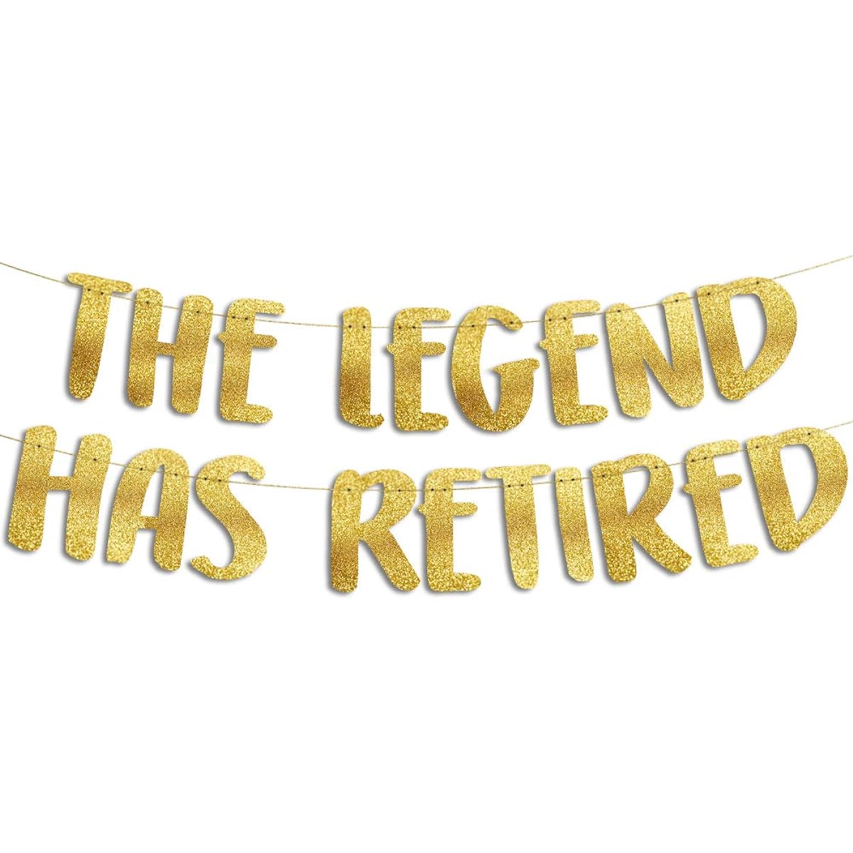The Legend Has Retired Gold Glitter Banner Retirement Party Decorations Supplies Gifts