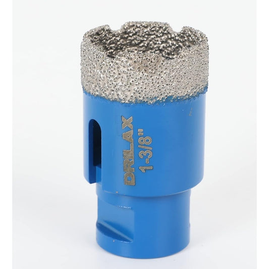 1 3/8 Diamond Core Drill Bit with Heavy Duty Diamond Saw Core for Concrete, Granite, Quartz, Porcelain, Countertops, Ceramic Brick Welded with 5/8"-11, 1-3/8" Thread