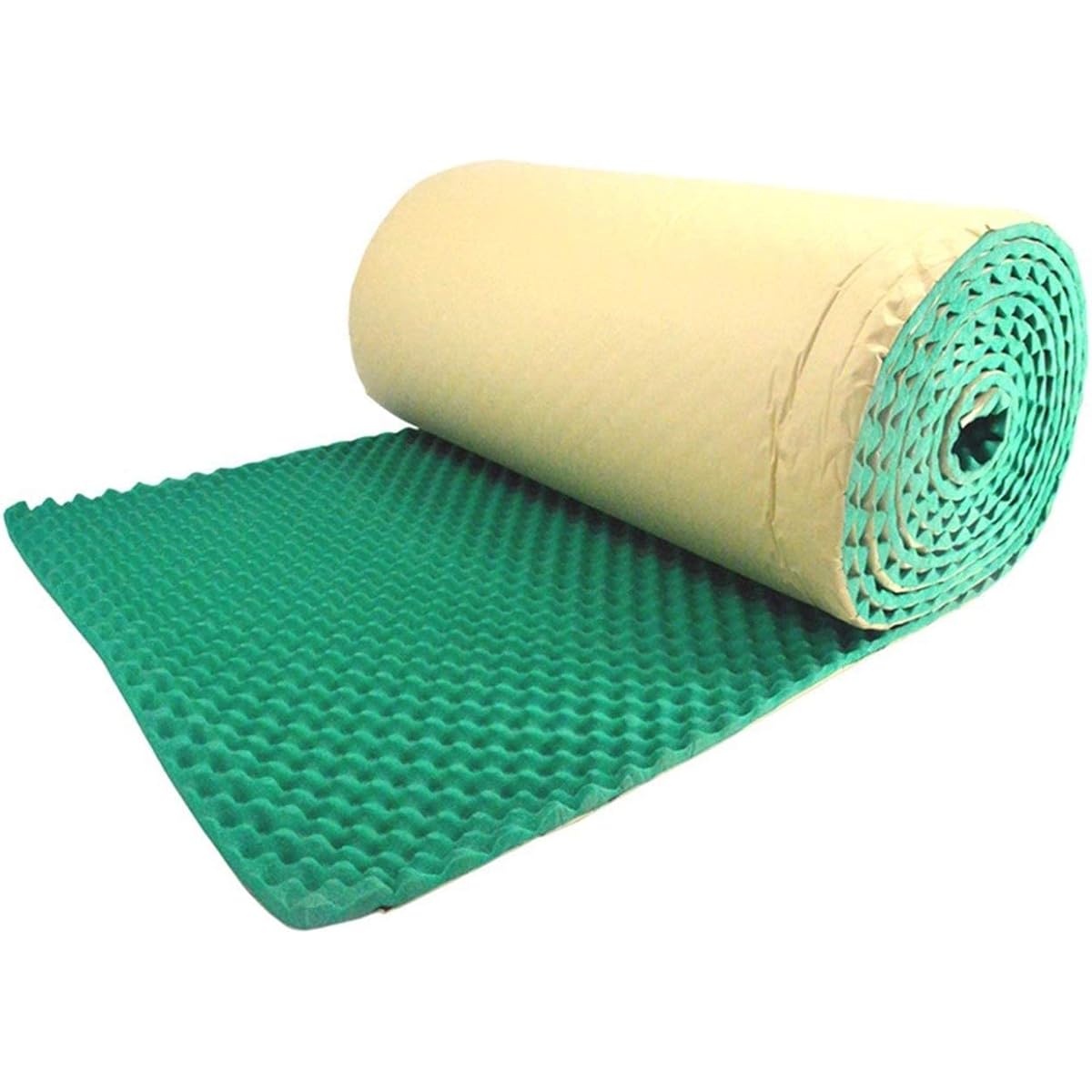 Self-adhesive, easy to install, sound-absorbing cotton, 10 square meters, 2CM thick, soundproof roll for office, home studio (yellow) (green)