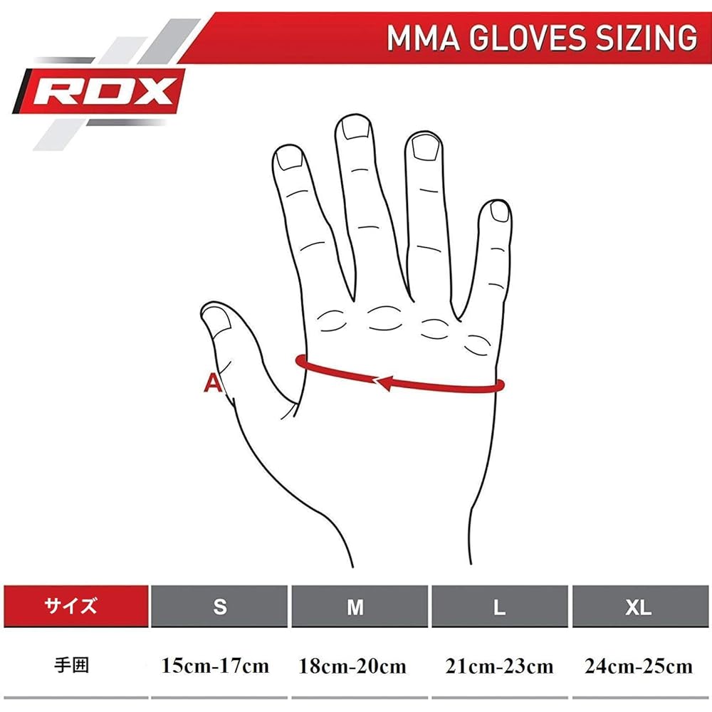 RDX Open Finger Gloves Mixed Martial Arts MMA F15 (Matte Black, S)