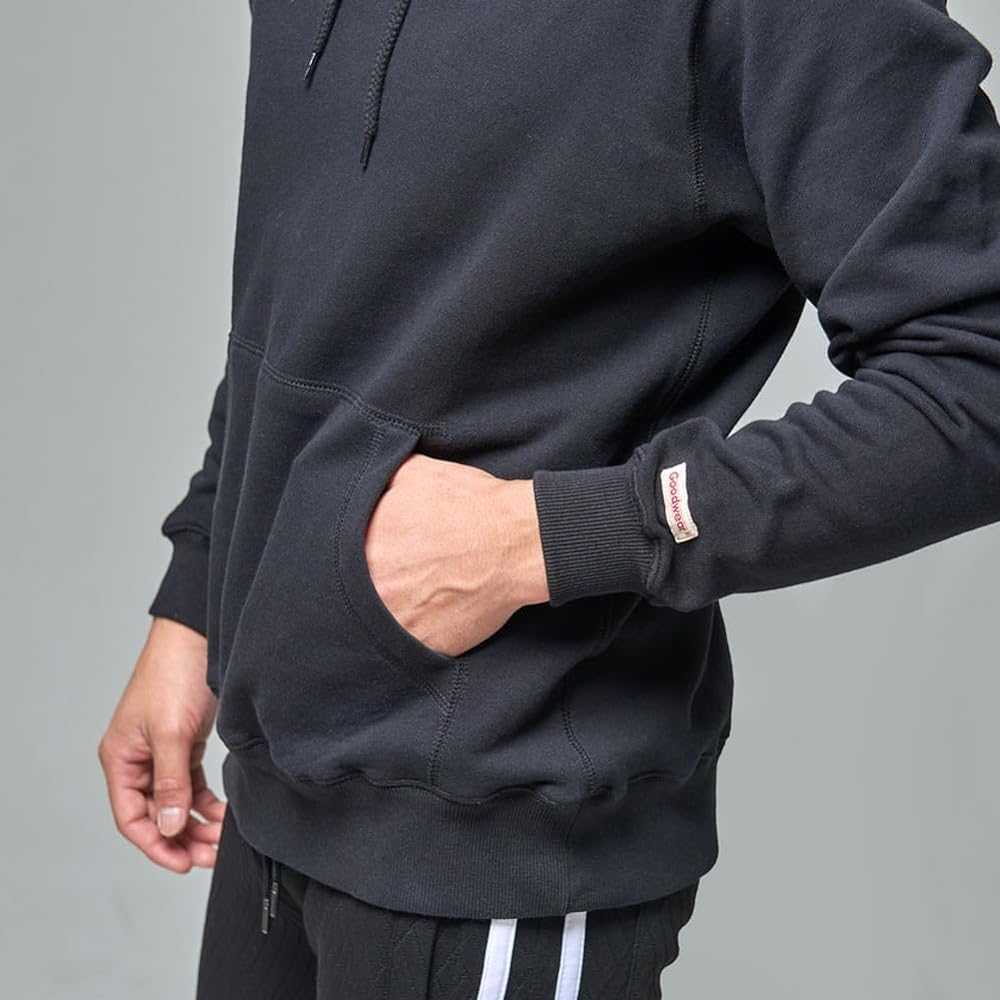 [Goodwear] Men's Unisex Pullover Parka Sweatshirt USA Cotton Fleece Plain 2W7-0519